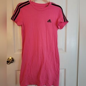 Adidas Bright Pink Slim Fit T-shirt Dress